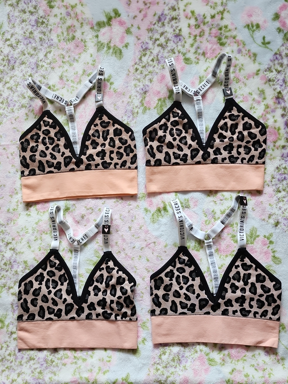 NWT Victoria's Secret Sexy Peach Pink Leopard Bralette XS XP